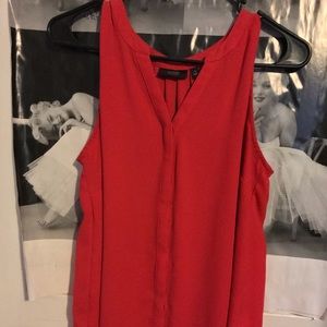 Orange button up blouse